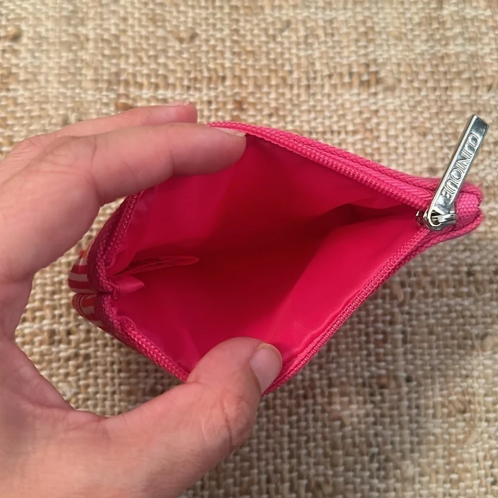 NEW Jonathan Adler pink orange geometric cosmetic bag